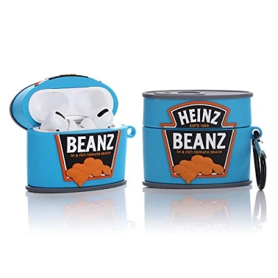 Abbildung von YIGEYI Silikon Hülle Kompatibel mit Airpods Pro Funny Cute 3D Cartoon Case Cover[Getränkedosen Serie] (Baked Bean Sauce)
