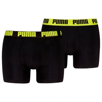 Abbildung von PUMA Men&#039;s Men Everyday Boxer, Black/Yellow, XXL (2er Pack)