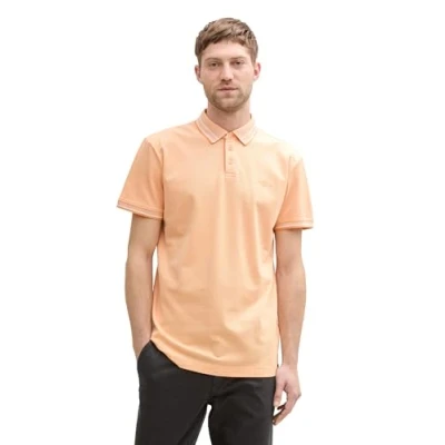 Abbildung von TOM TAILOR Basic T Shirt aus Baumwolle, Peachy orange, S