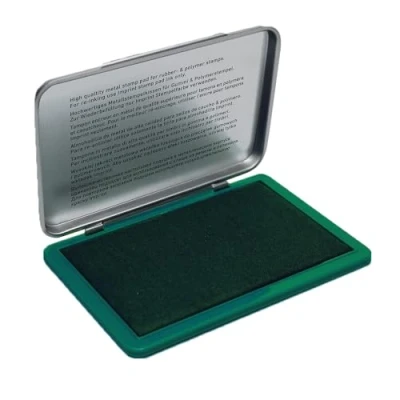Abbildung von Imprint Handstempelkissen 9073M für den täglichen Bedarf zu Hause und im Büro 1 Stempelkissen grün, robuster Metalldeckel, wasserbasierte Tinte, Größe 12,5x8 cm, optimal Handstempel geeignet