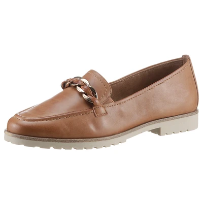 Abbildung von Tamaris Slipper, Damen, Größe: 36, Cognac leather Leder