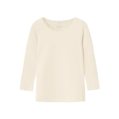 Abbildung von Name It Mädchen Nmfkab Ls Top Noos T Shirt 13198042,Summer Sand,122 128