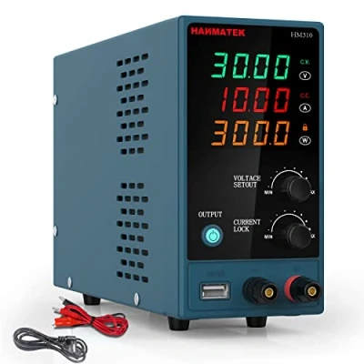 Abbildung von Labornetzgerät,HANMATEK HM310 0 30V / 10A, Regelbar, Labornetzgerät DC mit 4 stelliger LED Anzeige, Stabilisiertes Schaltnetzteil, Strommessgerät, Überlast &amp; Kurzschlussfest