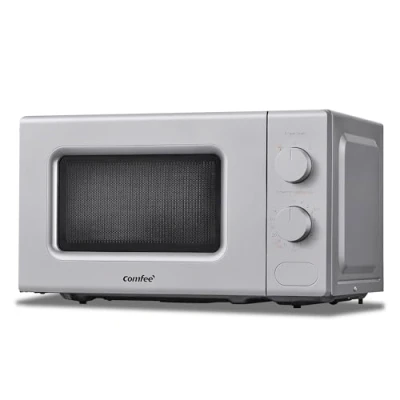 Abbildung von COMFEE&#039; Mikrowelle grau, 20 Liter, 700 W, 5 Leistungsstufen, Schnellauftaufunktion, manueller Timer, kompaktes Design CM M202CC (GR)