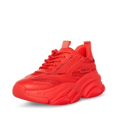 Abbildung von Steve Madden Damen Possession Sneaker, Rot/Ausflug, einfarbig (Getaway Solids), 40 EU