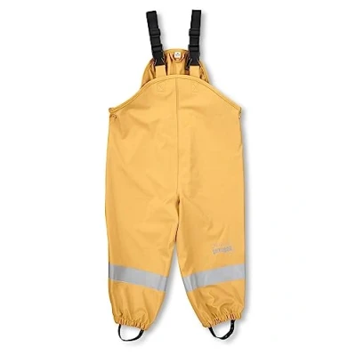 Abbildung von Sterntaler Kleinkind Unisex Regenhose Kinder Träger Regenträgerhose Regen Wasserdicht mit Druckknopf und verschweißten Nähten mittelgelb, 116