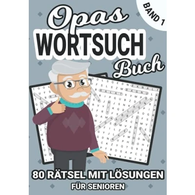 Abbildung von Opas Wortsuchrätsel Band 1: Rätselbuch in großer Schrift Gedächtnistraining für Erwachsene, Rentner und Senioren im Großdruck Größe ca. DIN A4