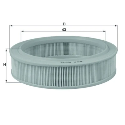 Abbildung von MAHLE ORIGINAL LX 81 Luftfilter 62,0 245,0 Filtereinsatz RENAULT: 11 Hatchback, 19 II Van, Super 5 Hatchback