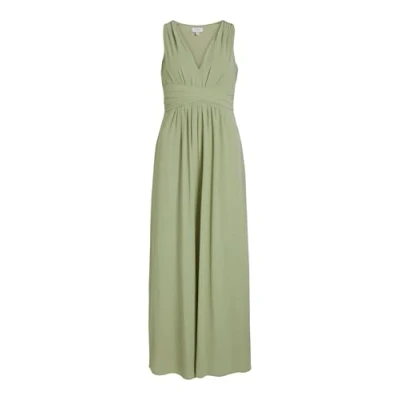 Abbildung von Vila Vikarin Maxikleid für Damen, V Ausschnitt, Bm/Dc, Swamp,44