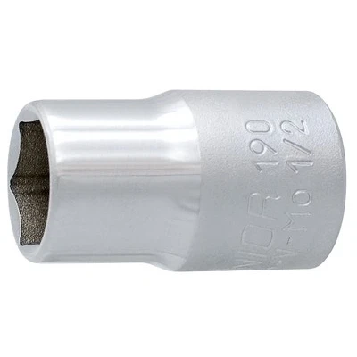 Abbildung von UNIOR 600853 Steckschlüsseleinsatz 1/2 Sechskant ISO 1456:2009, 2725 1, DIN 3124 12 Chrom Vanadium Stahl, Molybdänstahl