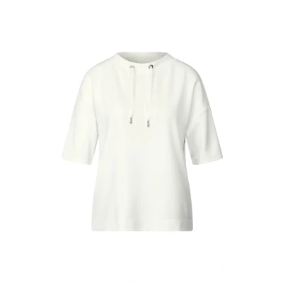 Abbildung von Street One Studio Kuscheliges Tshirt print, Damen, Größe: 40, Weiß