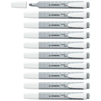 Abbildung von Textmarker STABILO swing cool Pastel 10er Pack seidengrau