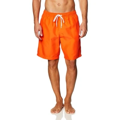 Abbildung von Amazon Essentials Herren Badehose, Schnell Trocknend, 23 cm, Orange, XL