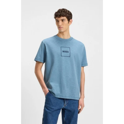 Abbildung von BOSS Tshirt print, Herren, Größe: XL, Open blue