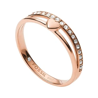 Abbildung von Fossil Ring Für Frauen Vintage Glitz, Länge: 21,5 X 20 6 Rose Gold Edelstahl Ring, JF03460791