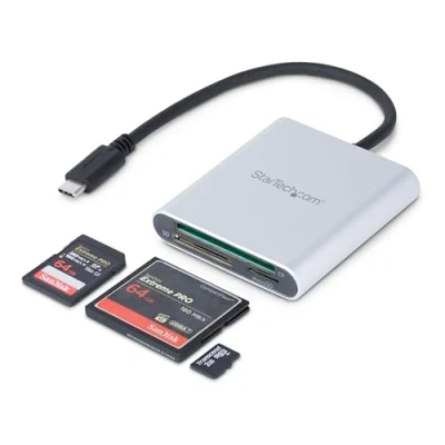 Abbildung von StarTech.com USB 3.0 Kartenleser mit C SD, MicroSD, CompactFlash Speicherkartenleser Kabel