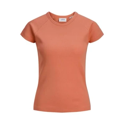 Abbildung von JACK&amp;JONES Damen JXFRIEND STR SS Rib Tee JRS NOOS T Shirt, Peach Echo, Large