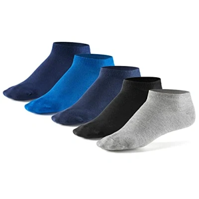 Abbildung von 5 Paar Sneaker Socken von Mat &amp; Vic&#039;s für Sie und Ihn Cotton classic (43 46, schwarz) 35 36 37 38 39 40 41 42 43 44 45 46 47 48 49 50
