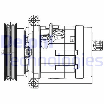 Abbildung von DELPHI TSP0155984 Kompressor SP17 PAG 46 mit Kompressoröl