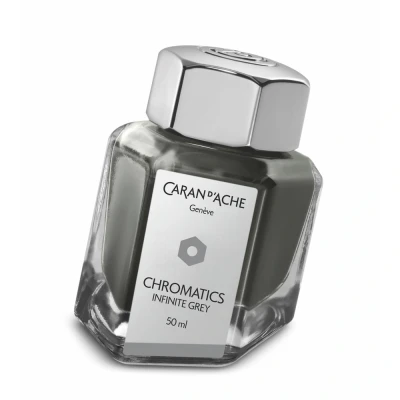 Abbildung von Caran d&#039;Ache Tintenfass Infinite Grey 50ml Kostenlose Gravur