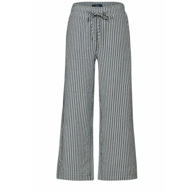 Abbildung von Cecil Gestreifte 7/8 Stoffhose, Damen, Größe: XXLx26, Blau
