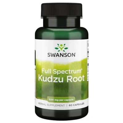 Abbildung von Swanson, Full Spectrum Kudzu Root (Kudzu Wurzel), 500mg, Hochdosiert, 60 Kapseln, Laborgeprüft, Sojafrei, Glutenfrei, Ohne Gentechnik