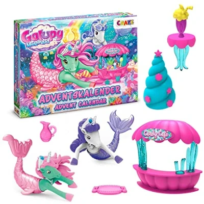Abbildung von GALUPY MERMAID Spielzeug Adventskalender Kinder Einhorn Weihnachtskalender für Mädchen, Kalender mit Exclusivem Figuren &amp; Spielset