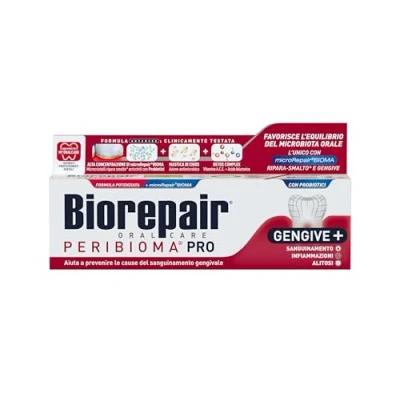 Abbildung von Biorepair, Zahnpasta Peribiom Pro Gingive+ für eine normale Mundmikrobiota beugt Zahnfleischbluten vor und schützt Zahnfleischbelag 75 ml