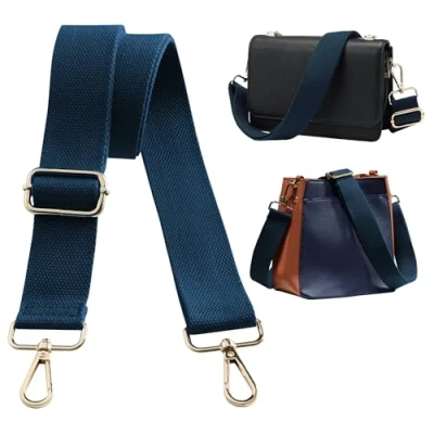 Abbildung von Navaris Handtaschengurt 75 138cm Tragegurt für Handtasche Taschengurt zum Wechseln Taschenriemen Handtaschen Gurt Trageriemen Schultergurt Taschen in Blau