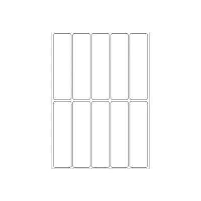 Abbildung von HERMA 2420 Vielzweck Etiketten, 320 Stück, 20 x 75 mm, 10 pro Bogen, selbstklebend, Haushaltsetiketten zum Beschriften, matt, blanko Papier Klebeetiketten Aufkleber, weiß