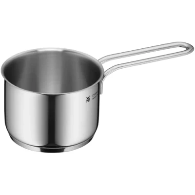Abbildung von WMF Mini Stielkasserolle 10cm, klein, ohne Deckel, Kochtopf 0,5l, Kleiner Topf für Singlehaushalt, Cromargan Edelstahl poliert, Induktion, stapelbar, ideal kleine Portionen