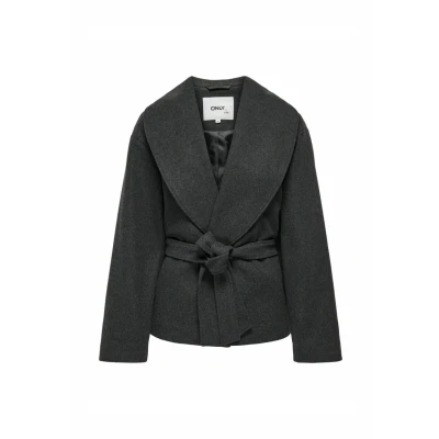 Abbildung von ONLY Damen ONLAUGUSTA Life Short Coat OTW Jacke15314352,Dark Grey Melange,XS