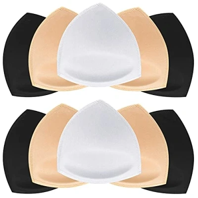 Abbildung von SKENGWEL 5 Paar BH Einlagen Bra Pads herausnehmbaren Sport BH,Bikinis Unterwäsche Einsätze (B/C 2 Beige black 1 white)