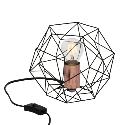 Abbildung von Brilliant Tischleuchte »Synergy«, 1 flammig, Leuchtmittel E27 ohne Leuchtmittel, Tischlampe schwarz/kupfer