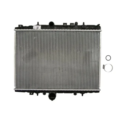 Abbildung von NRF EASY FIT 58352 Kühler, Motorkühlung Aluminium 555 380 18 mit Dichtring Kühlrippen gelötet PEUGEOT: 607 Saloon, CITROËN: C5 I Estate