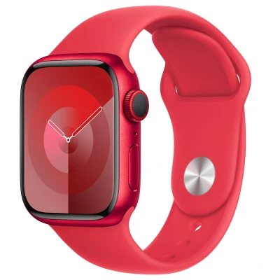 Abbildung von Apple Watch Armband Original Silikon und TPU (weich) Rot Geeignet für Series 1 9 / SE