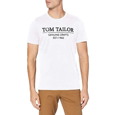 Abbildung von TOM Tailor WITH Print Tshirt print, Herren, Größe: XXL, White