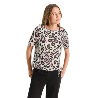Abbildung von Cecil Knoten Tshirt print, Damen, Größe: Large, Weiß