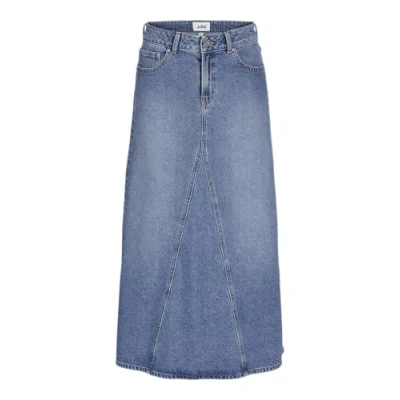 Abbildung von JJXX Jxrida Ankle Skirt Jeansrock, Damen, Größe: Small, Medium blue denim