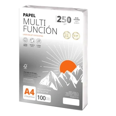 Abbildung von Ofituria Kopierpapier, DIN A4, 250 g/m2, 100 Blatt, Mehrzweckpapier für Laser und Tintenstrahldrucker, Kopierer, Bürobedarf, Schulbedarf, Packung zu g
