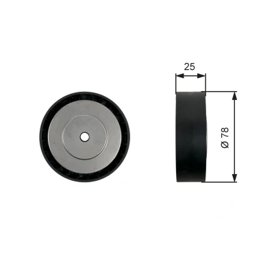 Abbildung von GATES T36450 Umlenkrolle FleetRunner Micro V Stretch Fit VOLKSWAGEN: Transporter 4 Bus,