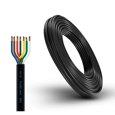 Abbildung von AUTOLIGHT 24 Fahrzeugkabel 7 adrig Fahrzeugleitung mit Kabelquerschnitt 7X 1,5mm² Kabel Anhänger KFZ PKW Boot polig Anhängerkabel mehradrig (5 Meter)