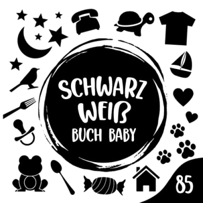 Abbildung von Schwarz Weiß Buch Baby: Black &amp; White Board Book, Kontrastkarten Baby, Kontrastbuch Mein Erstes Fokusbuch, Baby Eye Buch, Fokusbuch Kontrast Babybuch