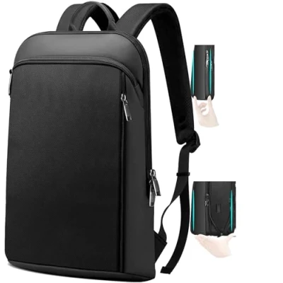 Abbildung von ZINZ 15 15.6 16 Zoll Rucksack Schlank und Erweiterbar Anti Diebstahl Tasche Laptop Rucksack,Schulrucksack mit USB Anschluss Laptopfach für Herren Damen,DB01K02