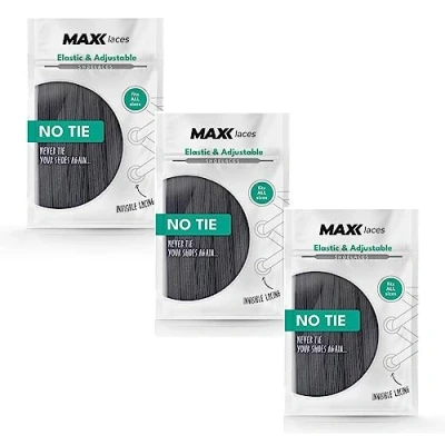 Abbildung von MAXX laces elastische Schnürsenkel ohne binden Gummi, Flexibel, Flach, Bequem, Einfach Stylischer Komfort und fester Halt Schuhbänder Schnüren, ideal für Sneaker, Laufschuhe, Sportschuhe