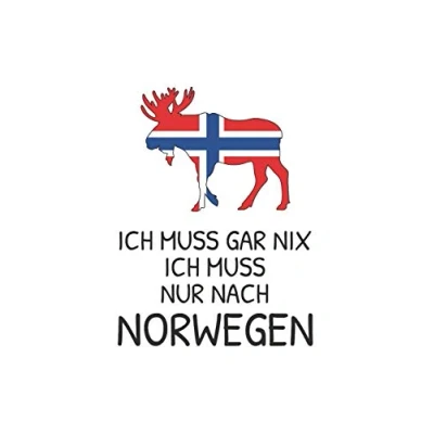 Abbildung von Norwegen Notizbuch: Ich Muss Gar Nix Nur Nach Reise / 6x9 Zoll 120 karierte Seiten