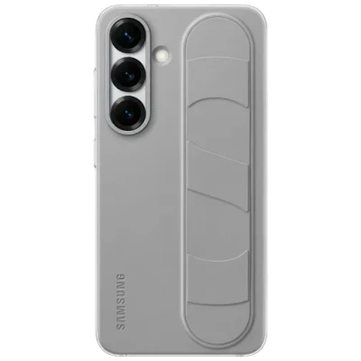 Abbildung von Samsung Galaxy S25 Hülle Silikon Original Hard Case/Backcover Handyhülle Grau Shockproof/Stoßfest