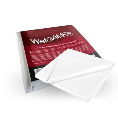 Abbildung von JOYDIVISION SexMAX WetGAMES Laken weiß I Bettlaken 180 x 220 cm PVC für Partnerspiele &amp; Massagen Nässeschutz Bett waschbar bis 30C Bed Sheets waterproof