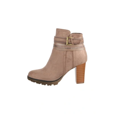 Abbildung von Elara Damen Stiefelette Ankle Boots Chunkyrayan 2018 C292 1 Khaki 42