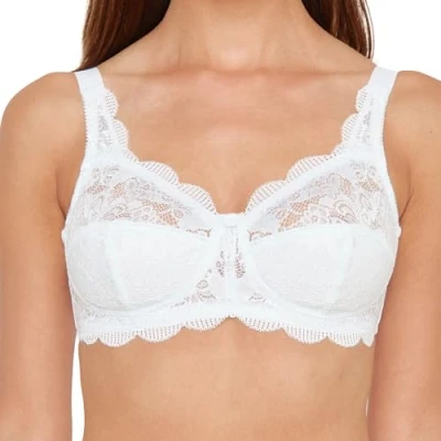 Abbildung von Susa Damen Ohne Aus Elastischer Spitze Latina Bügelloser BH, Weiß (Weiß 003), 80B EU